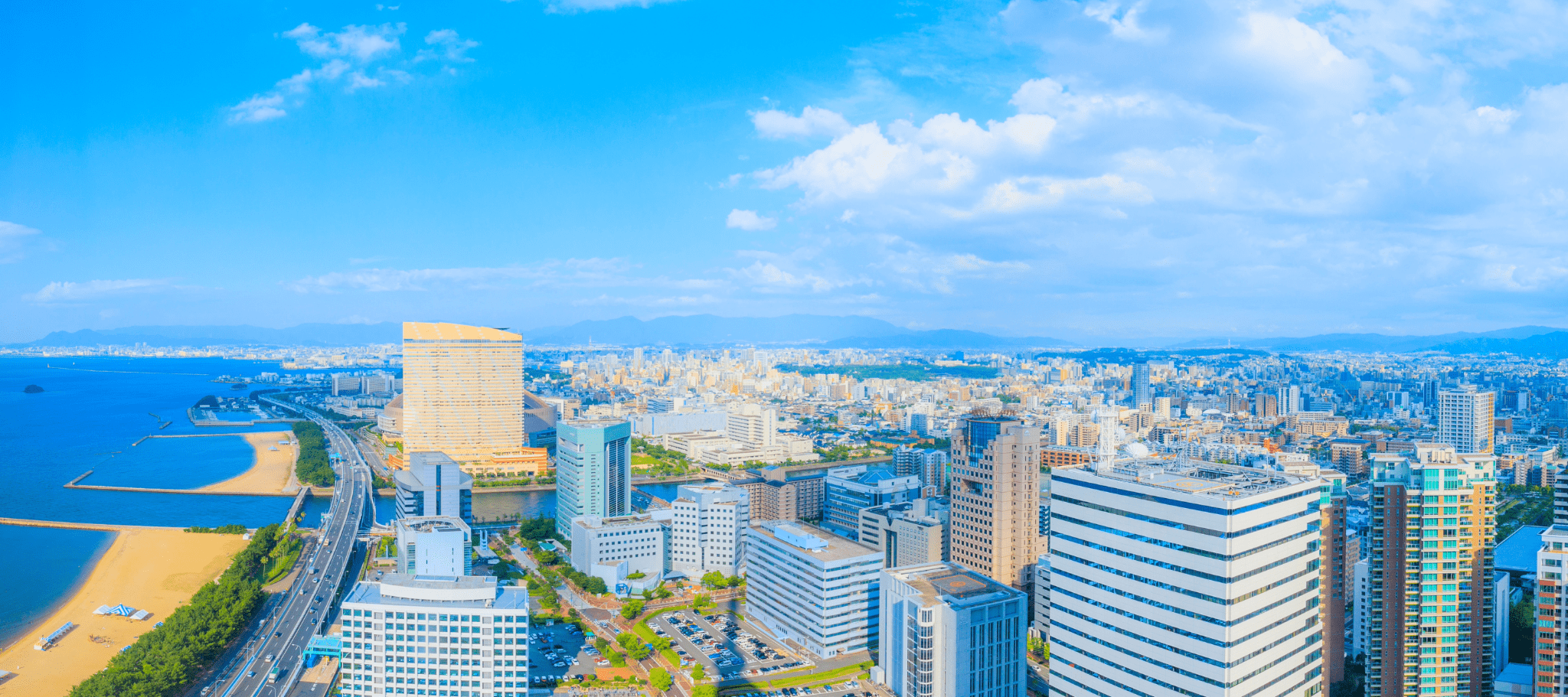 都市のパノラマ背景